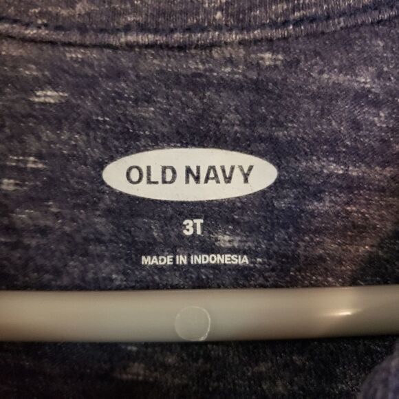 OLD NAVY BLUE HENLEY TEE ANCHOR PRINT 3T - Picture 2 of 5